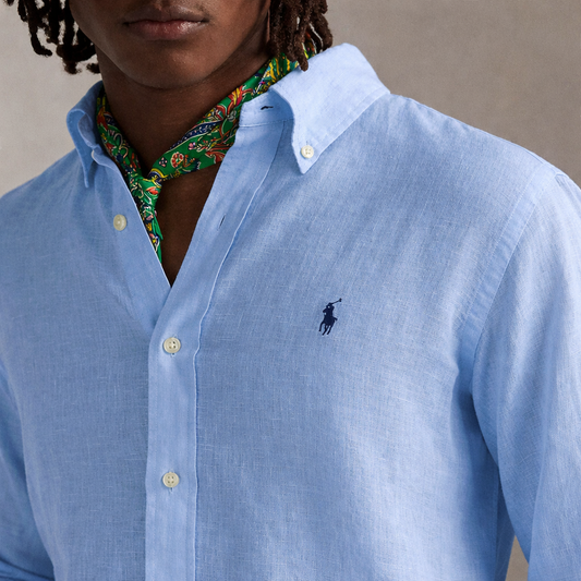 RL Sky Blue Linen Shirt