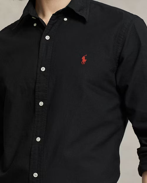 Polo Ralph Lauren Elegant Midnight Black Custom Fit Shirt