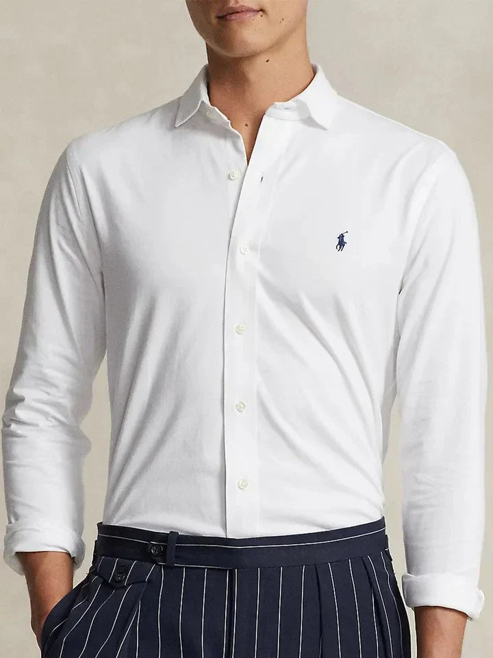 Polo Ralph Lauren Effortlessly Elegant White Cotton Button-Up Shirt