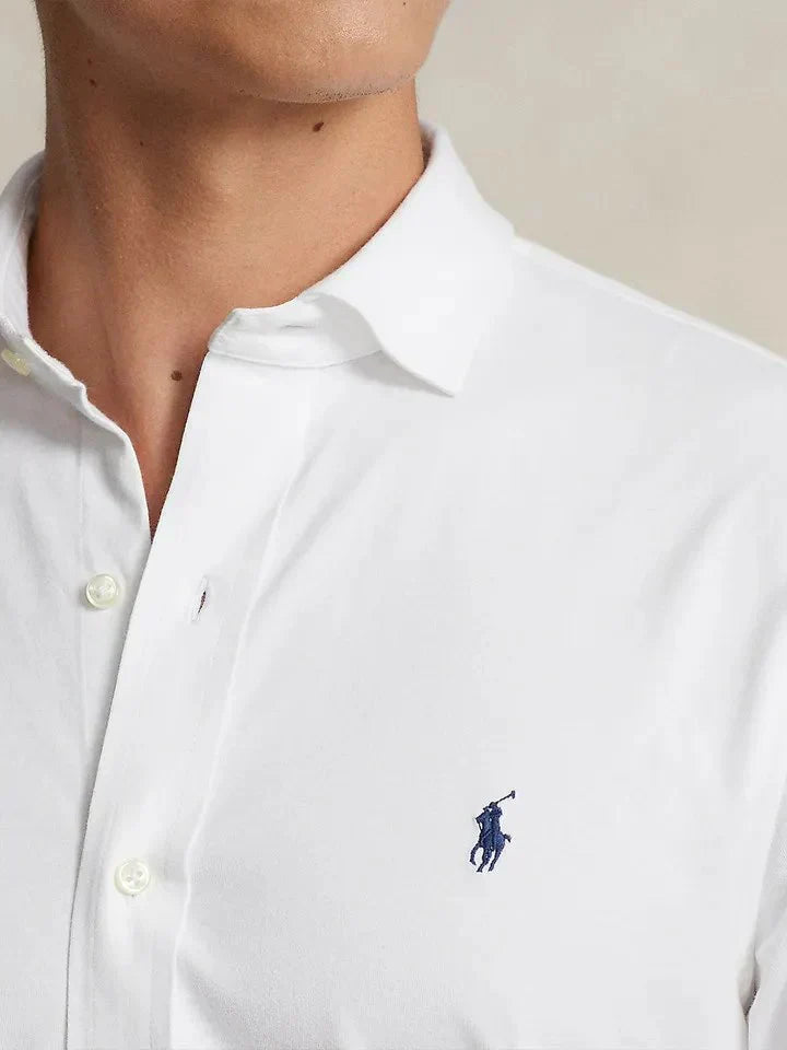 Polo Ralph Lauren Effortlessly Elegant White Cotton Button-Up Shirt
