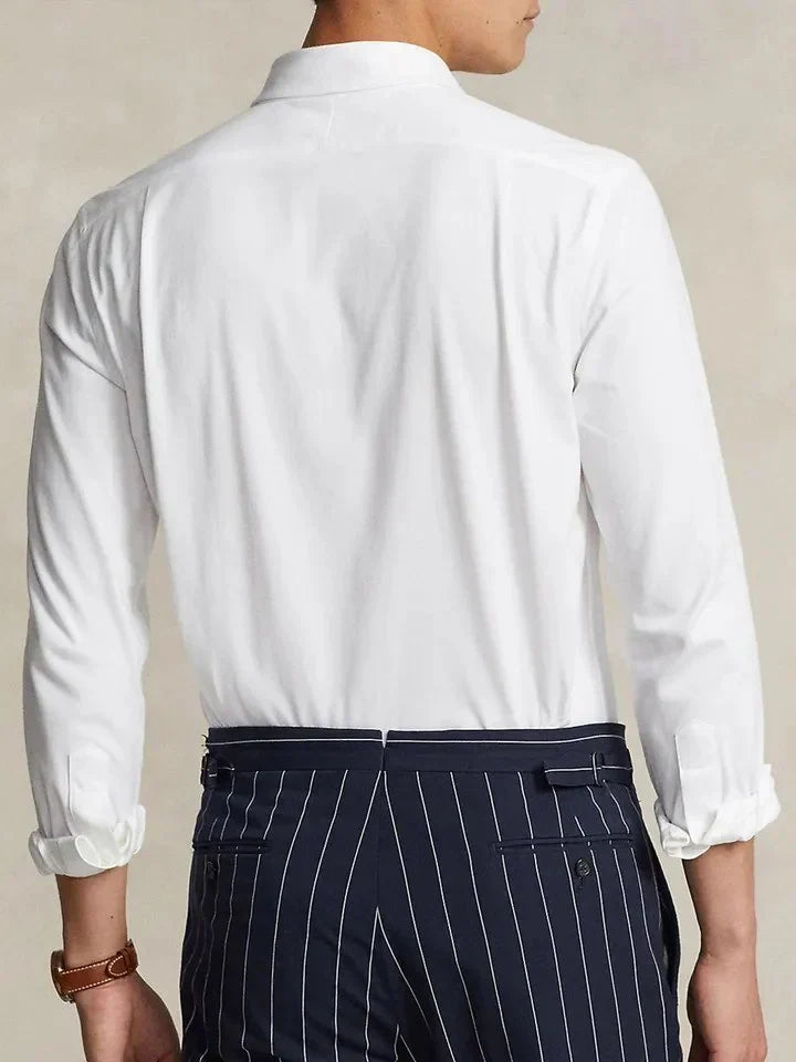 Polo Ralph Lauren Effortlessly Elegant White Cotton Button-Up Shirt