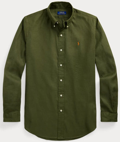 RL Olive Green Linen Shirt