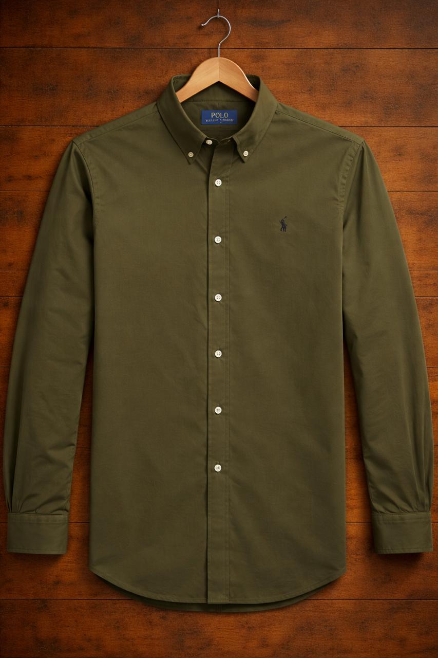 ABD Poplin Bottle Green Shirt